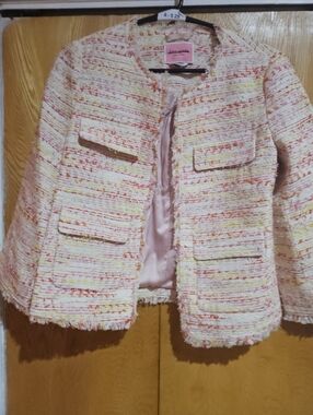 kate spade Pink, Yellow and Coral Tweed Jacket